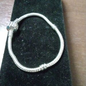 Charm Holder Silver Bracelet